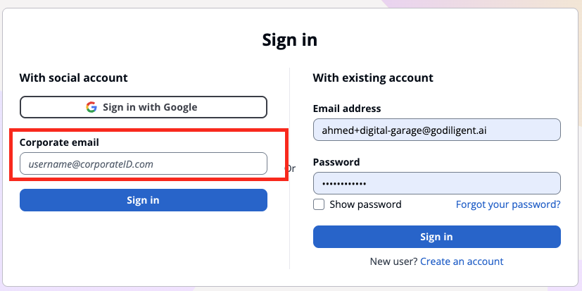 Client credentials configuration