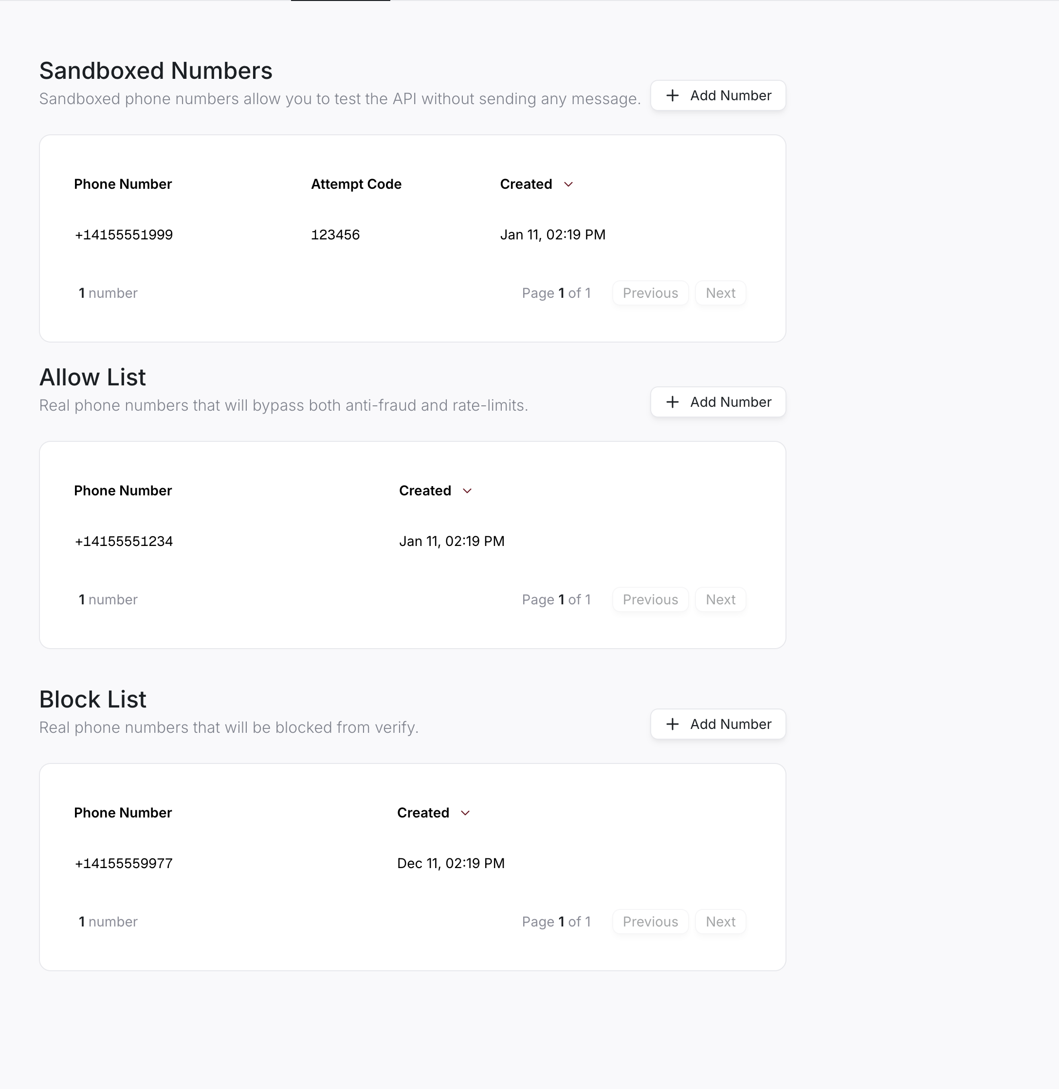 Dashboard screenshot
