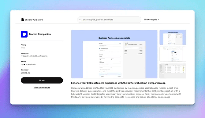 Shopify Companion app