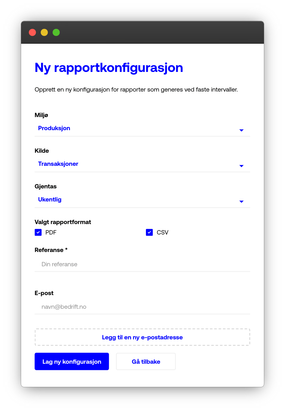 Periodic report detail view