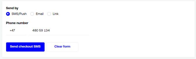 Enable SMS/Push in Payment link in Backoffice
