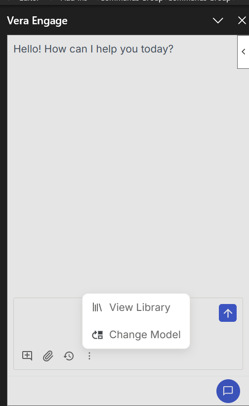 Word add-in three-dot menu with View Library