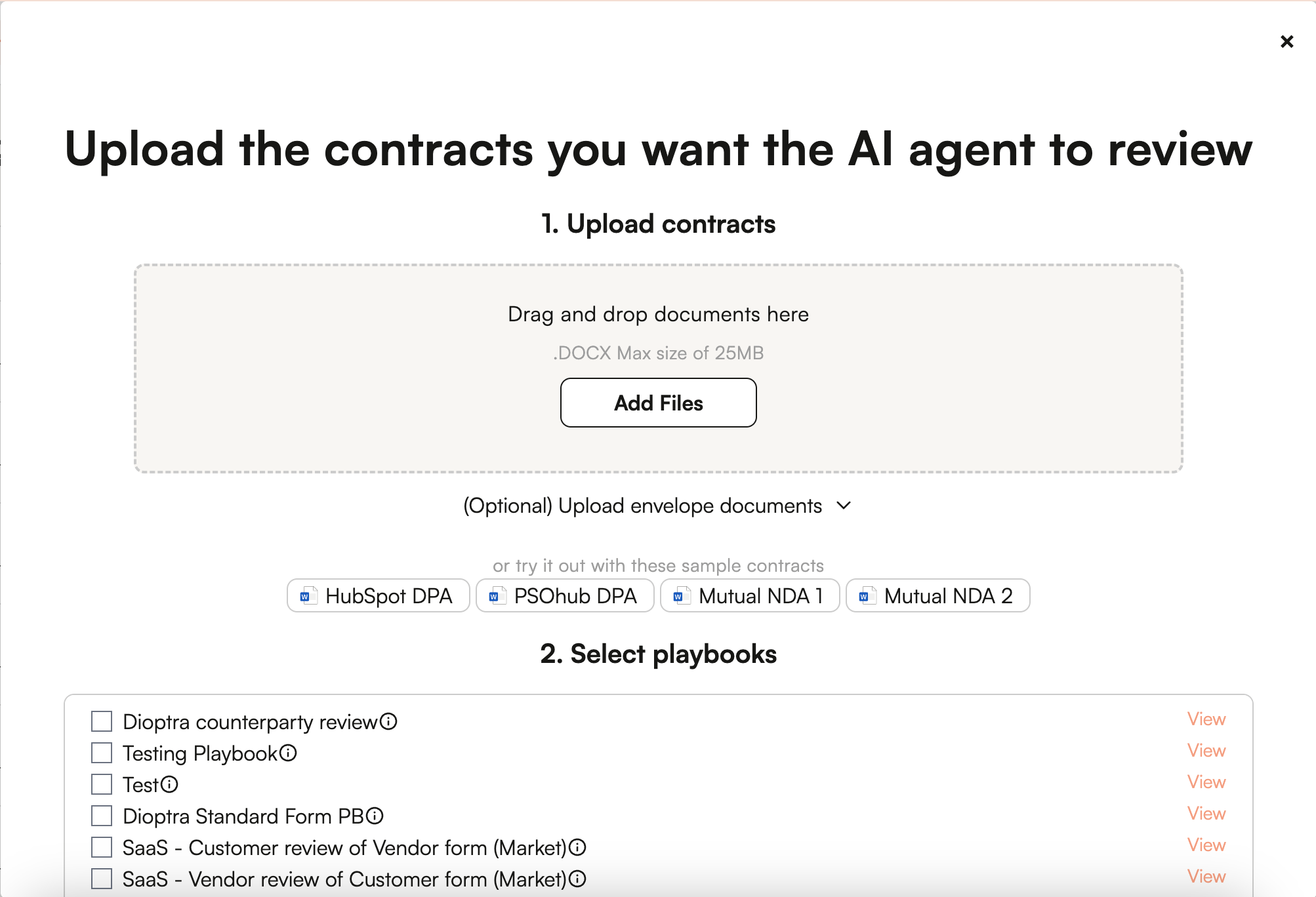 Web App home screen