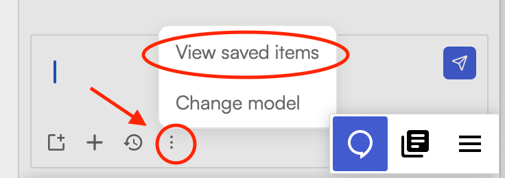 Saved prompts in the Dioptra Word Add-In Saved prompts in the Dioptra Word Add-In