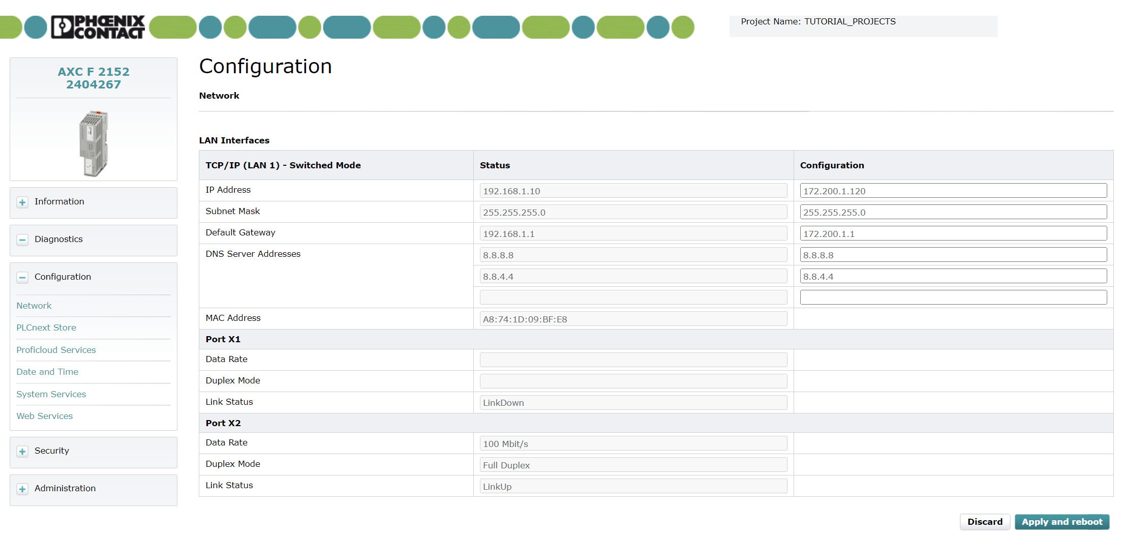Network Configuration