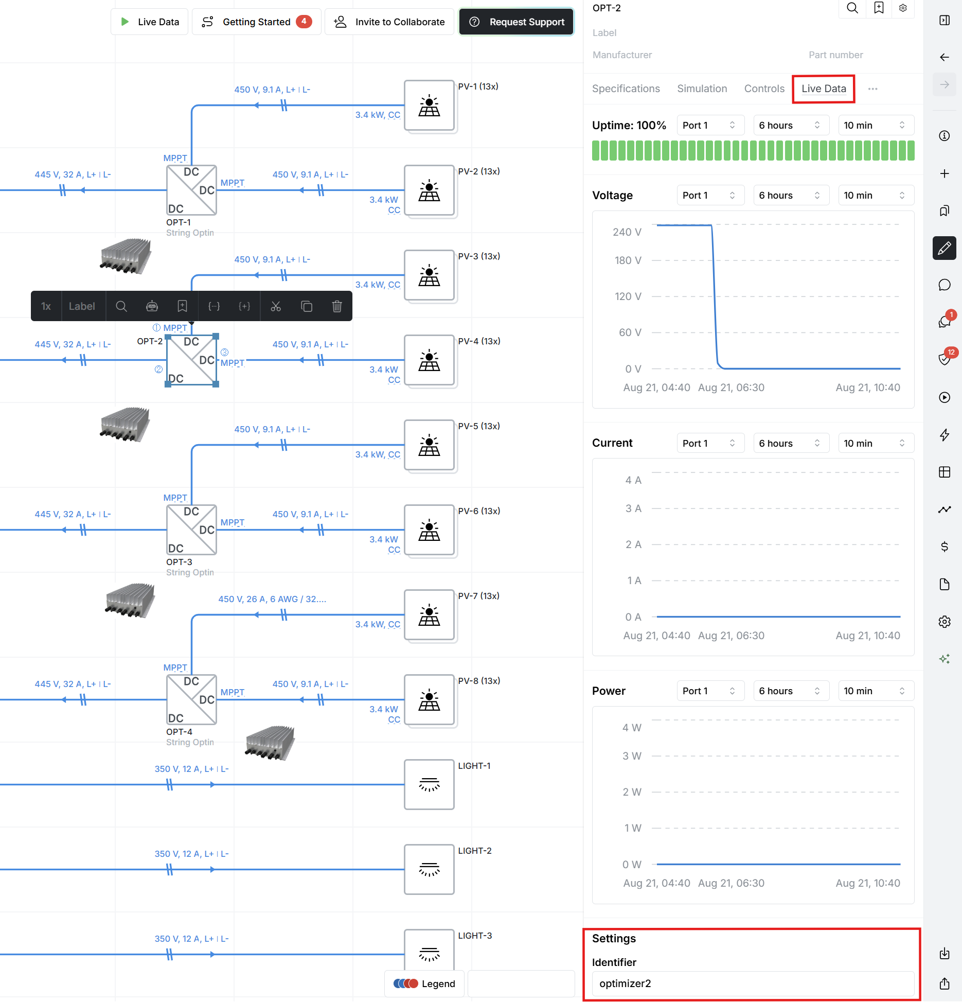 Set Live Data Identifier