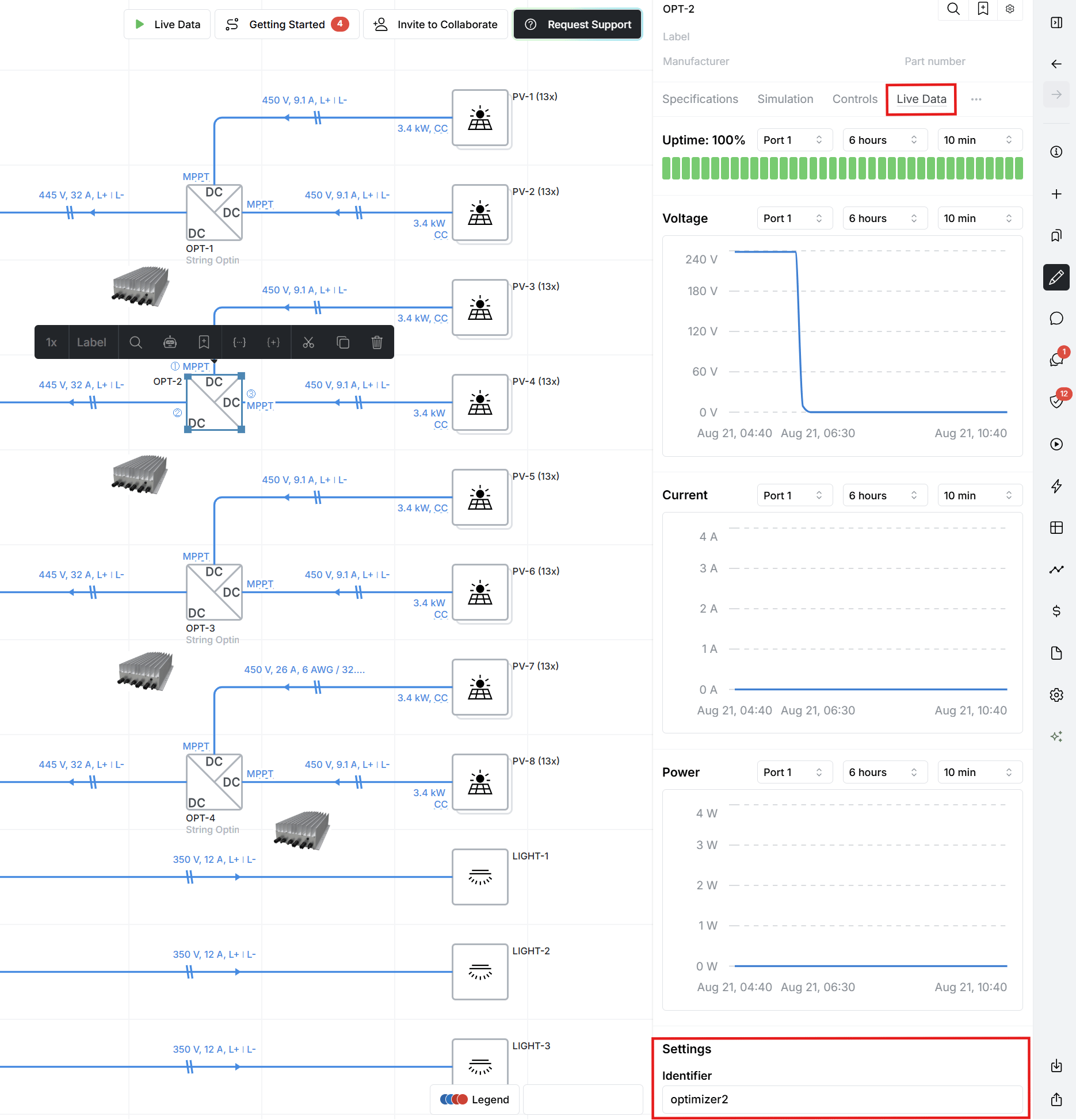 Set Live Data Identifier