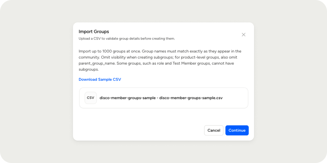 Import Groups