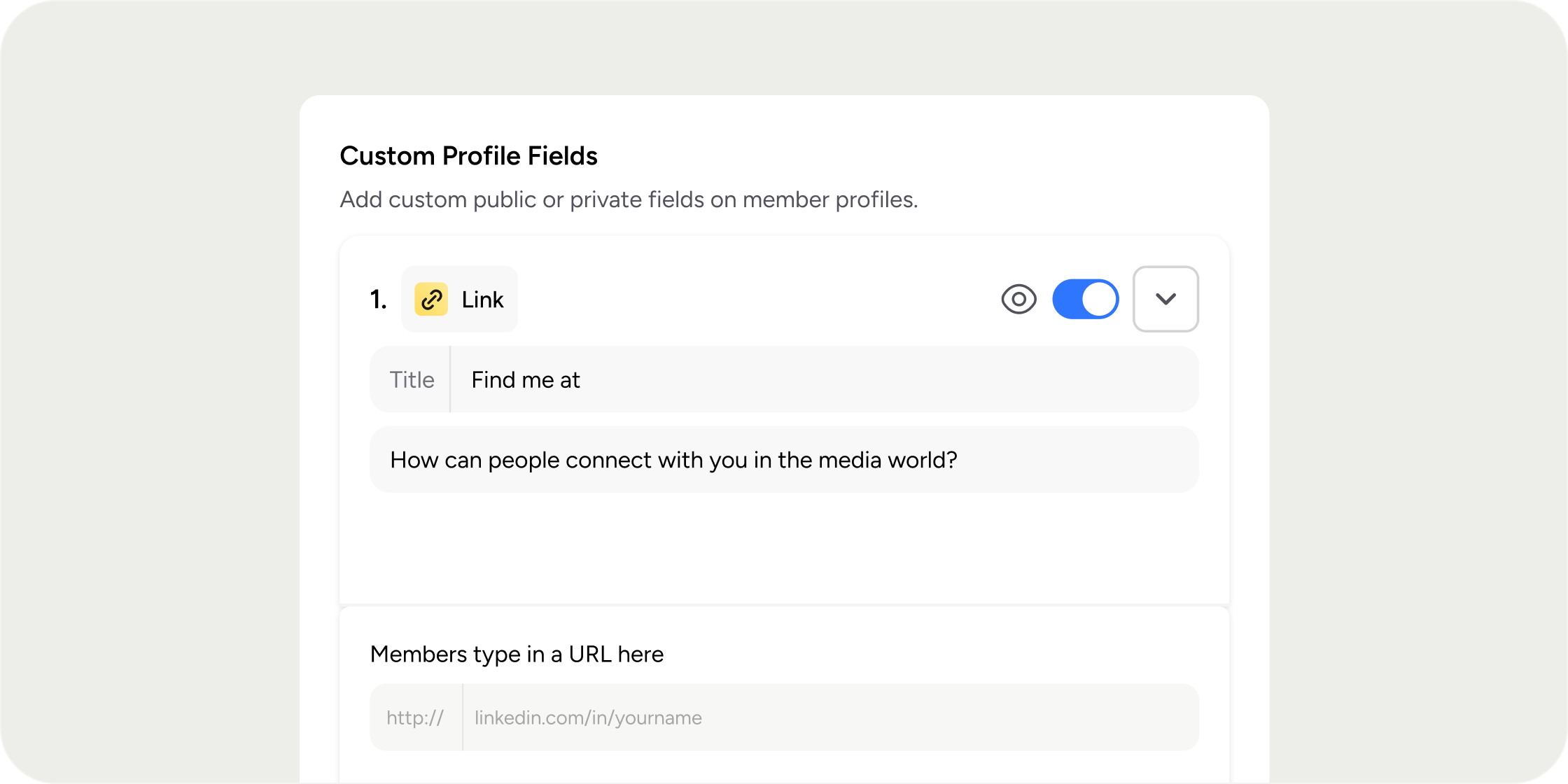 Custom Profile Fields