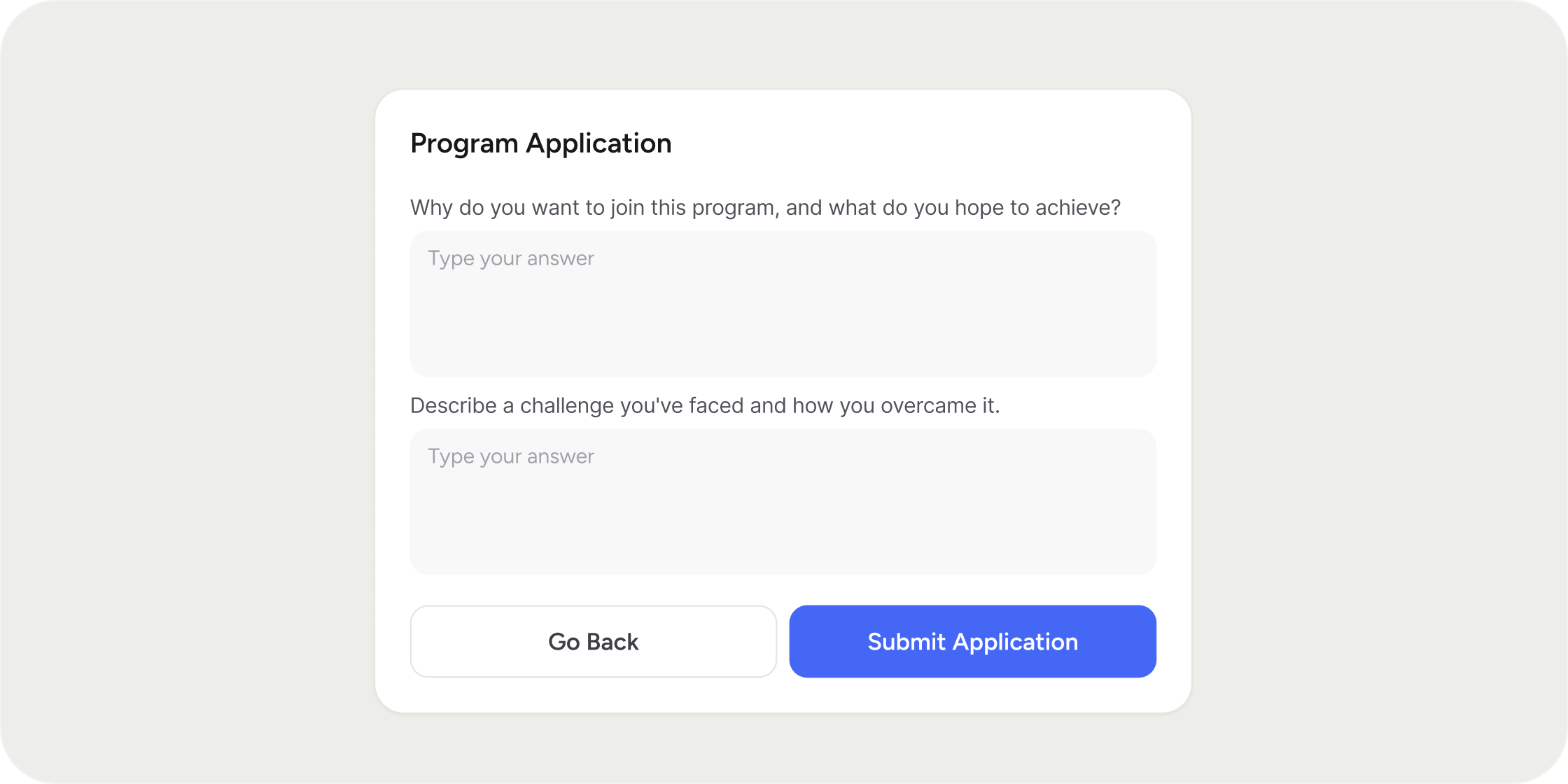 Program Application