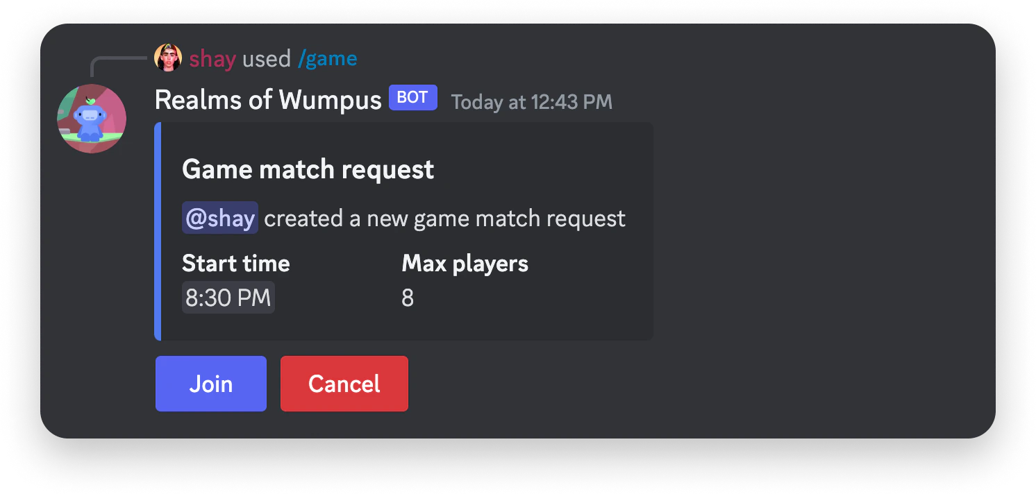 Button message components in a message