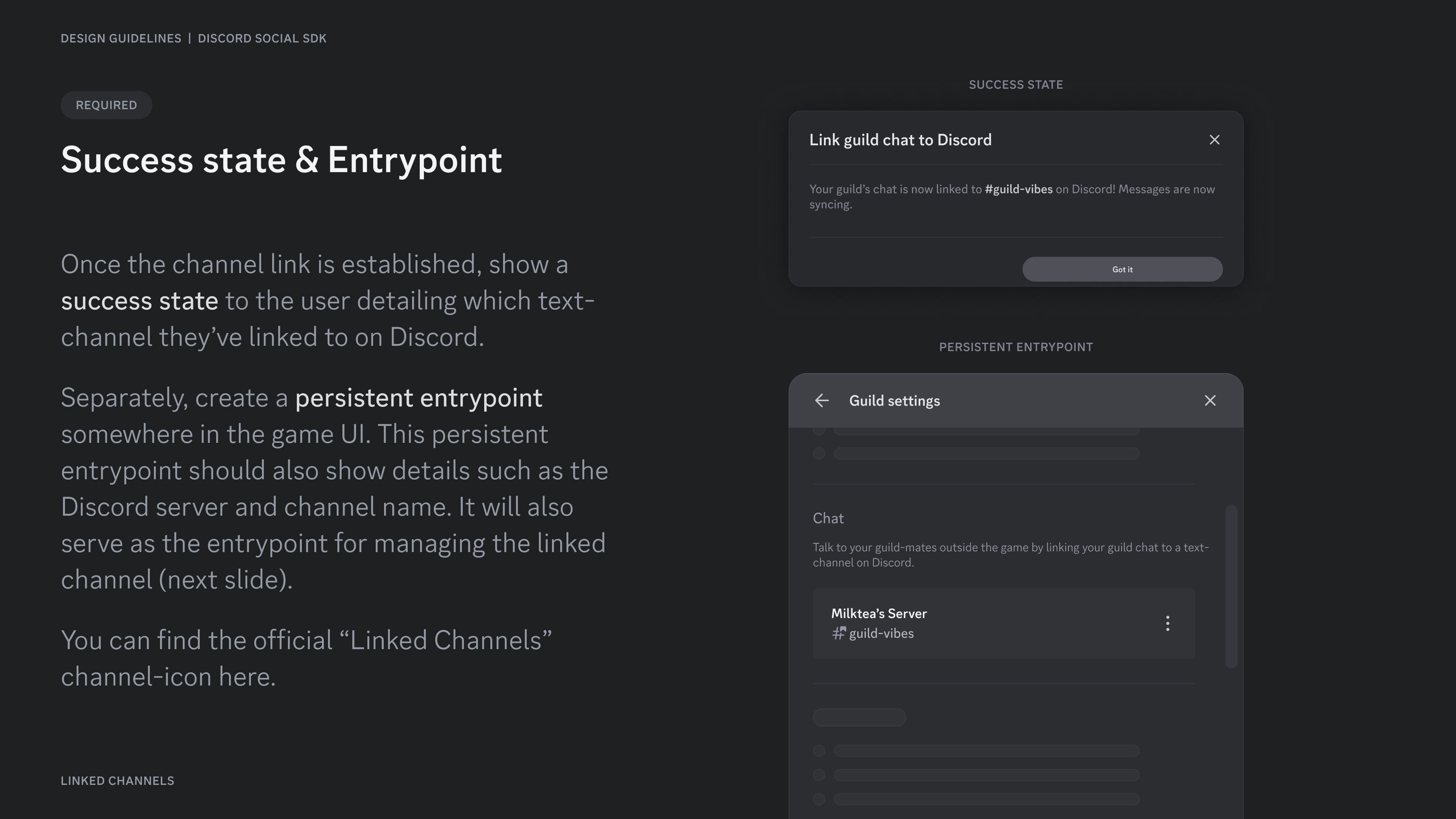 Success state & Entrypoint