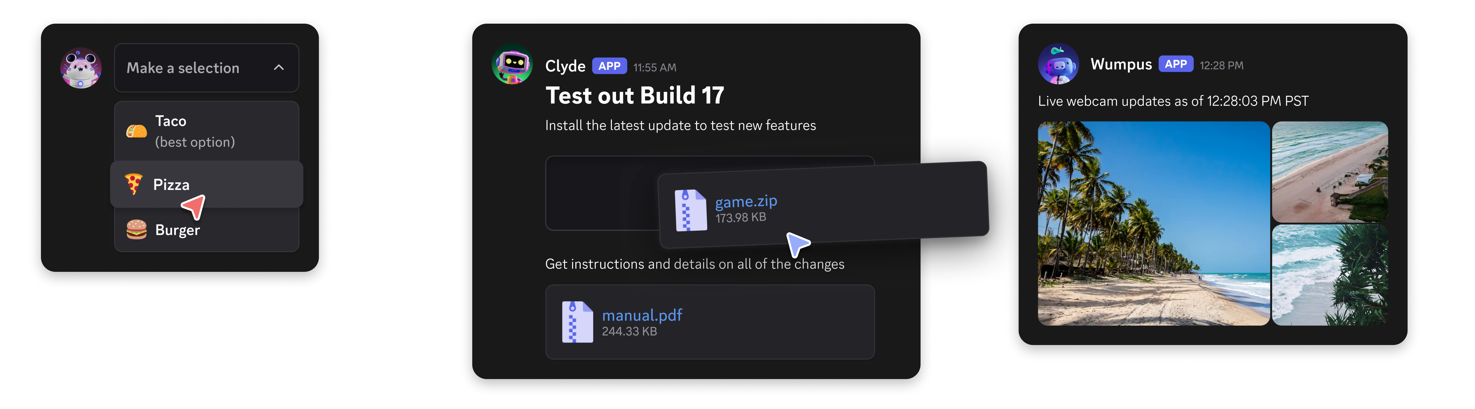 Image showing examples of components UI
