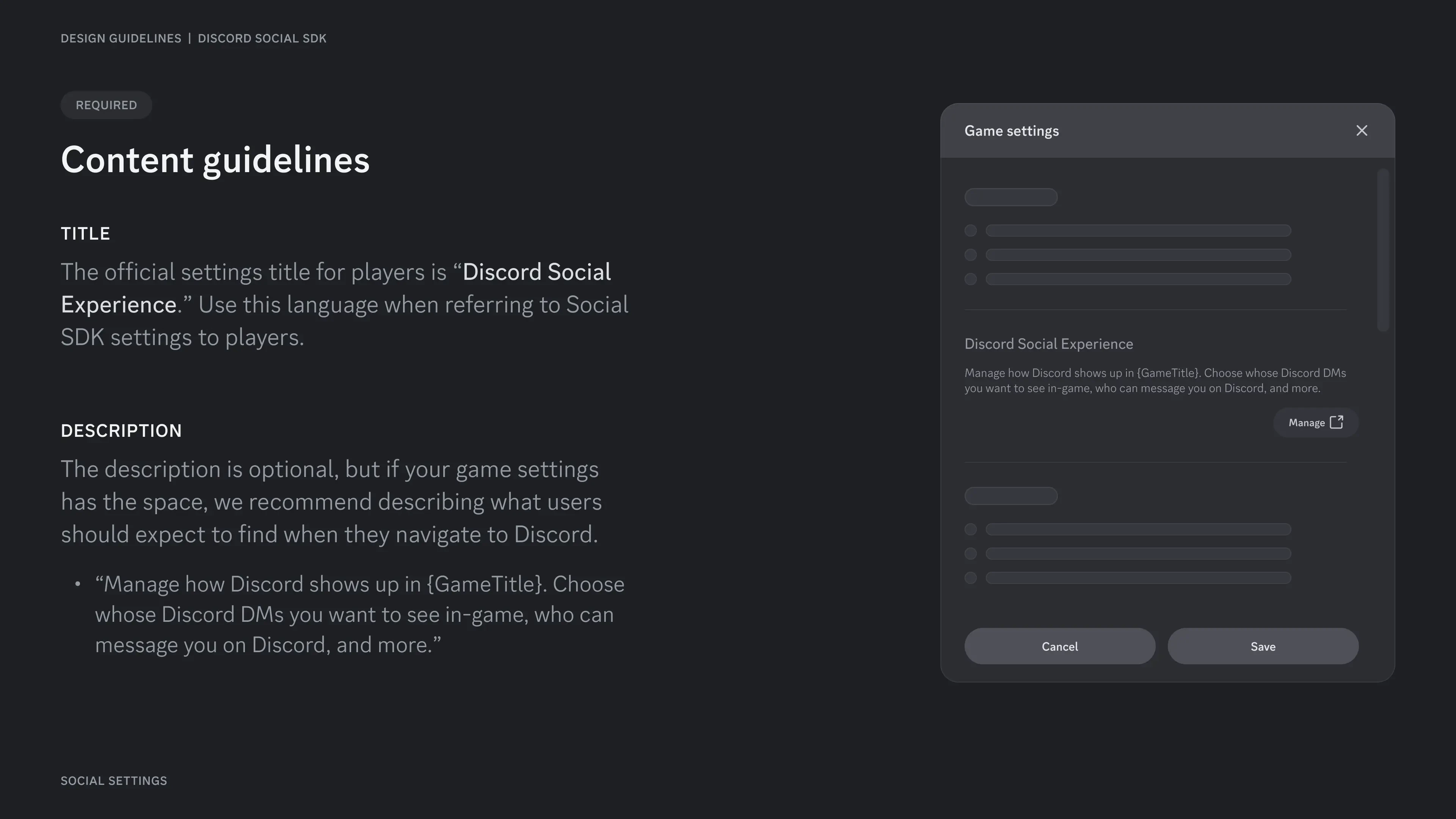 Content guidelines