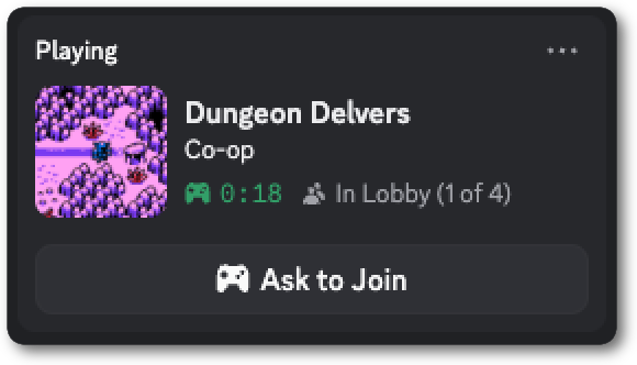 Rich Presence with invites enabled showing the join button