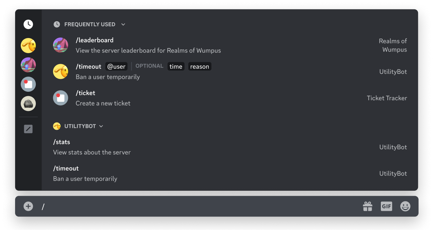 Command launcher in the Desktop client