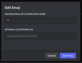 Set a unicode emoji