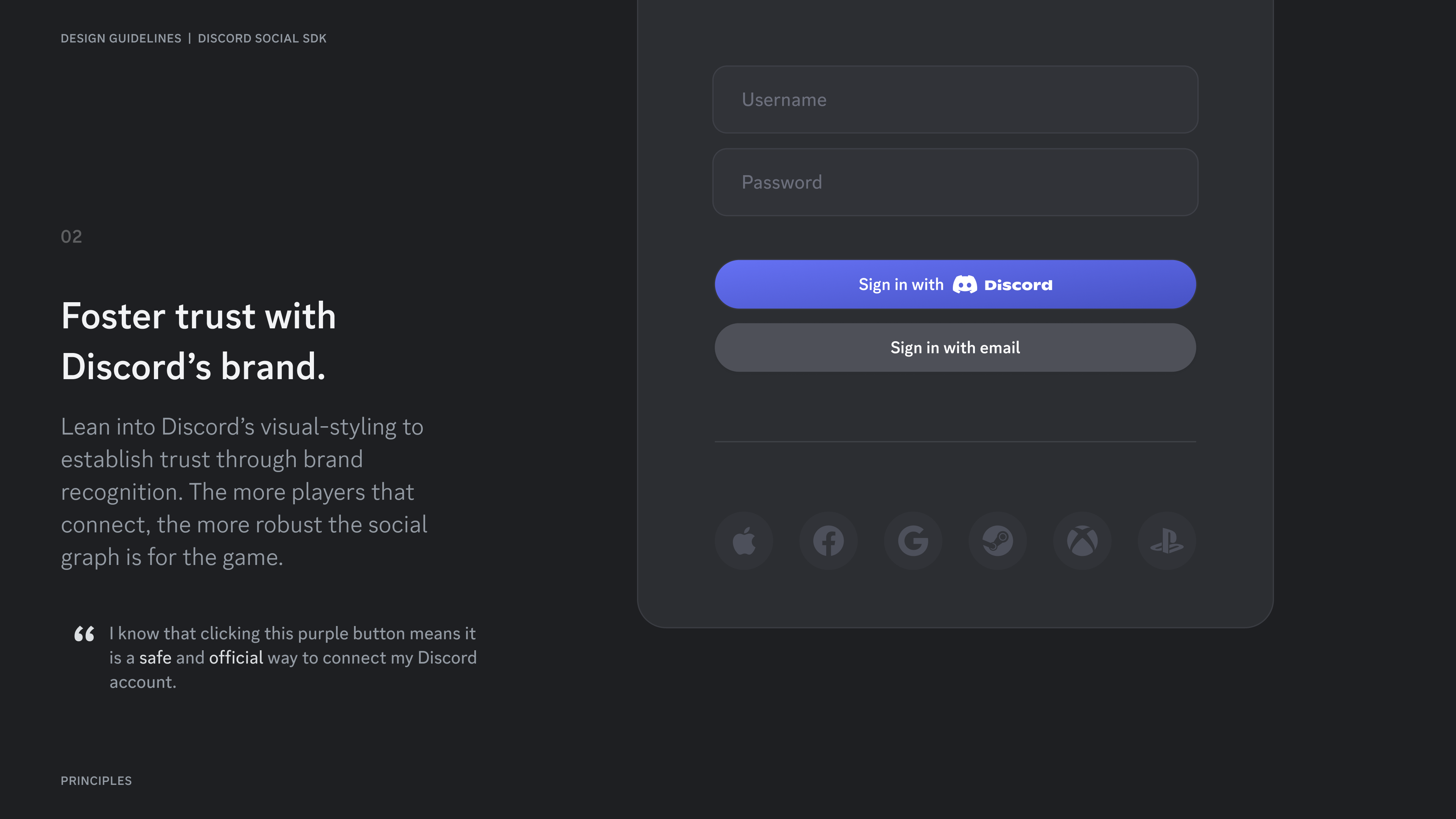 Foster trust with Discord's brand