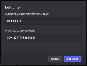 Set a custom emoji