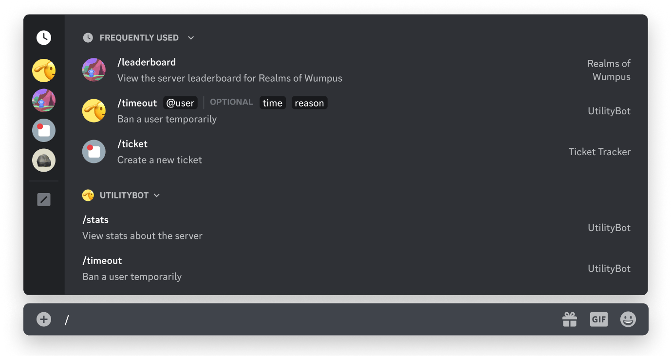 Command launcher in the Desktop client