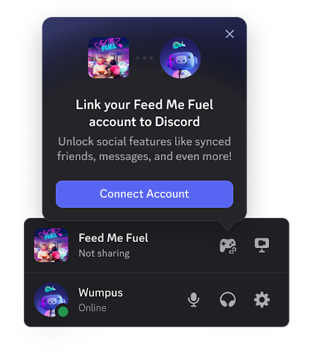 Discord entry points for account linking