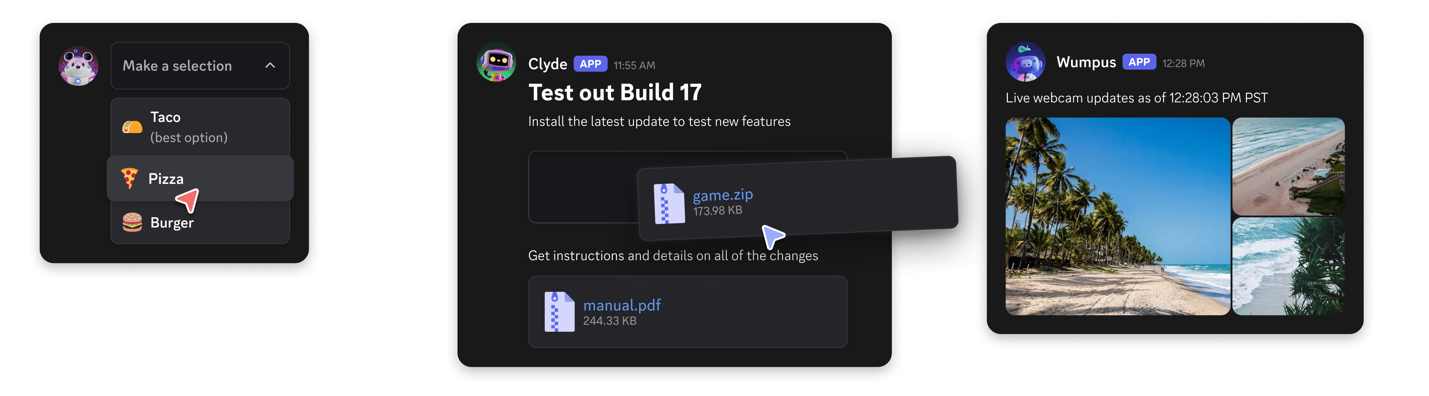 Image showing examples of components UI