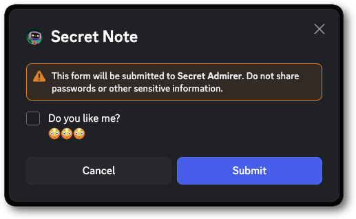 Example of a modal with a Checkbox