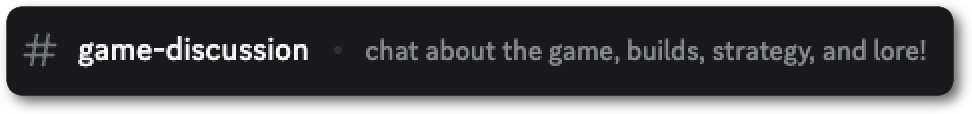 A server channel with a topic set