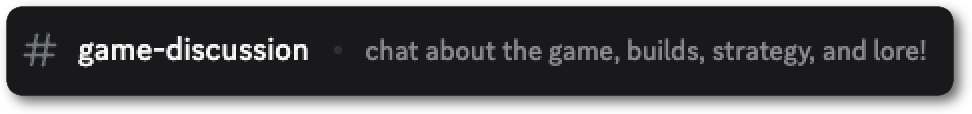 A server channel with a topic set
