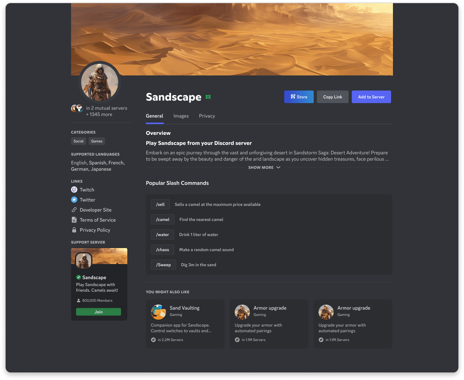 Your Discord App Profile