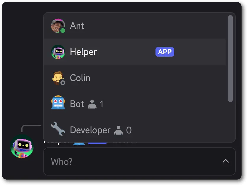 Example of a Mentionable Select from the code below