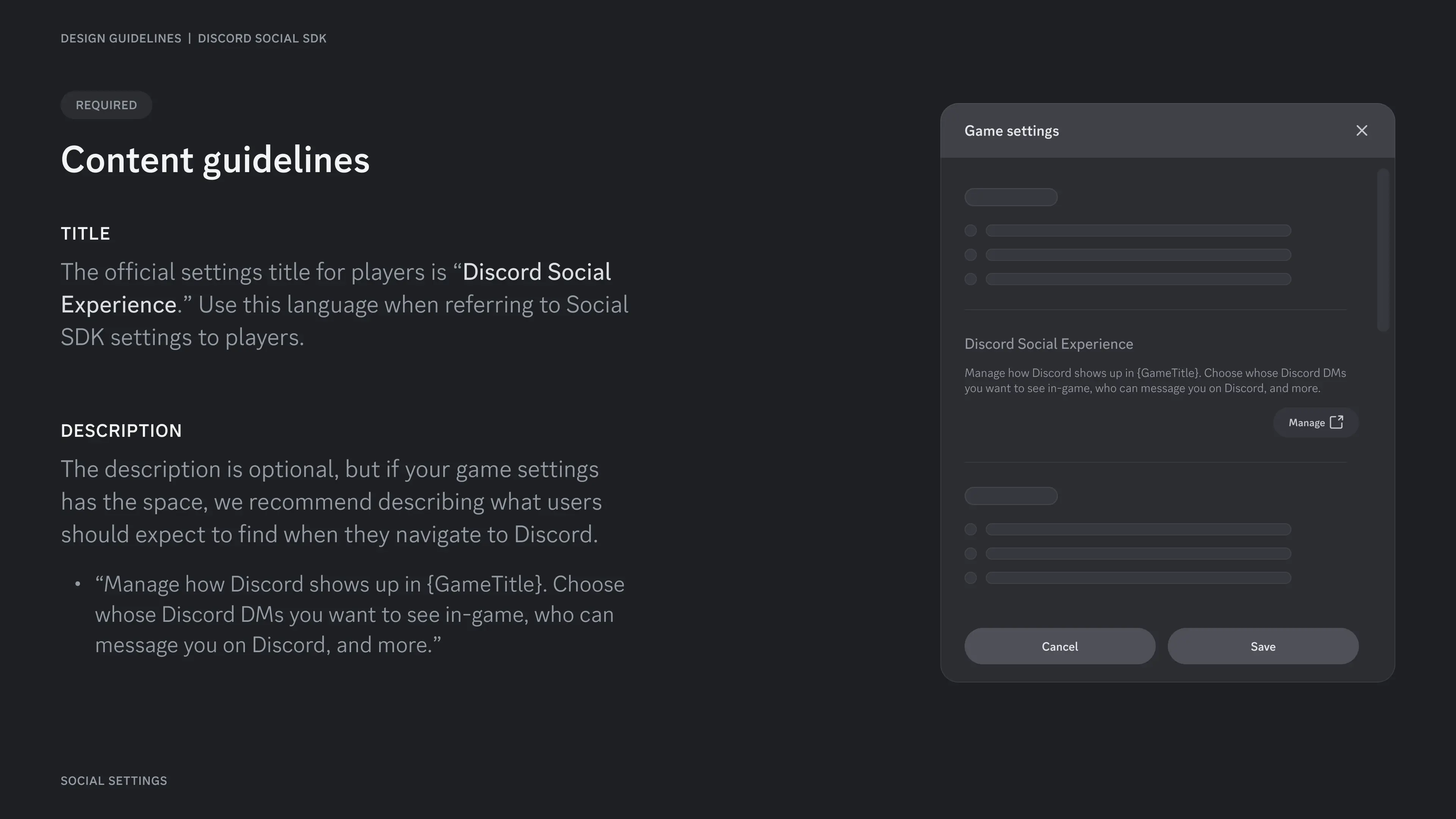 Content guidelines