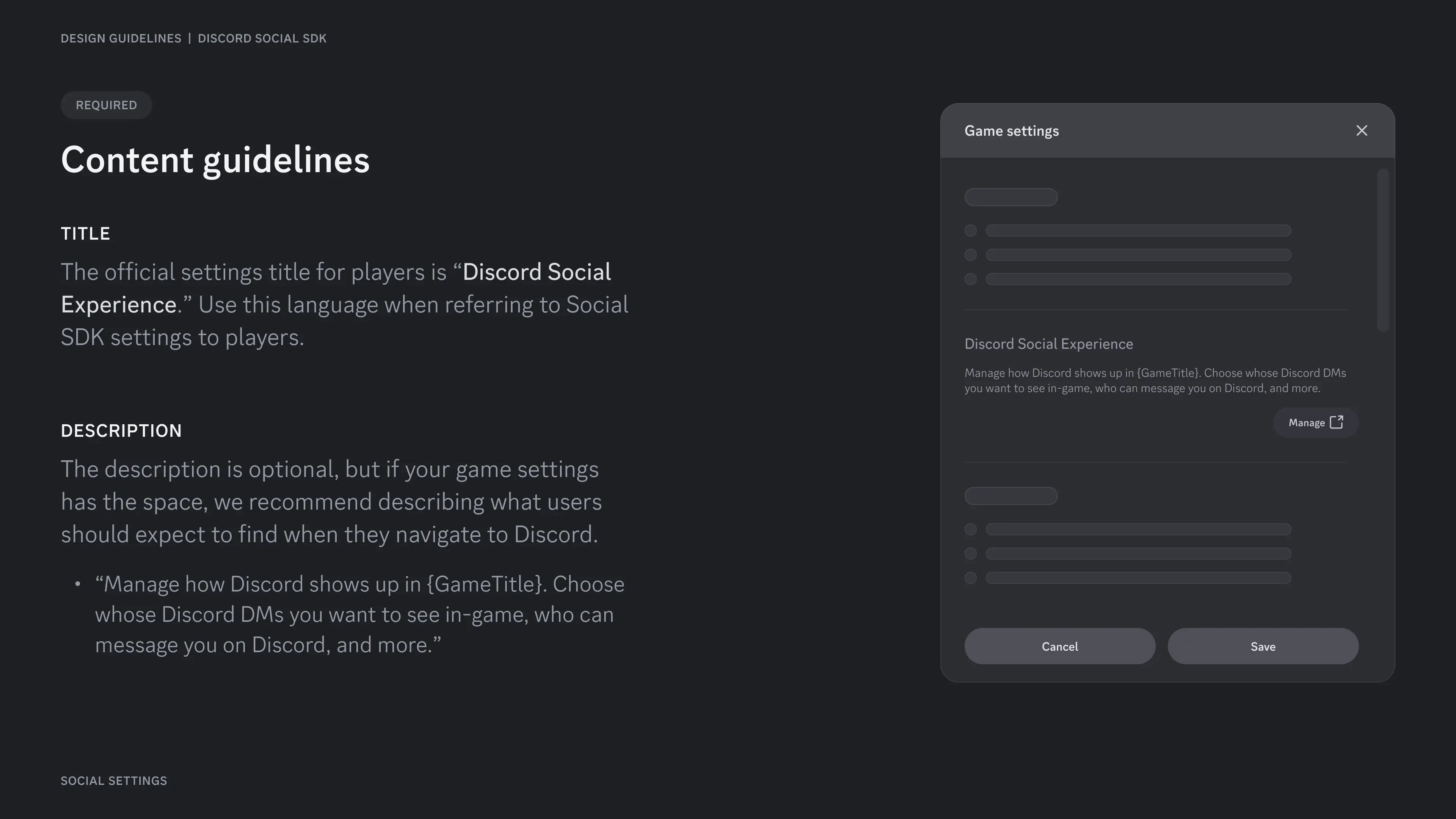 Content guidelines