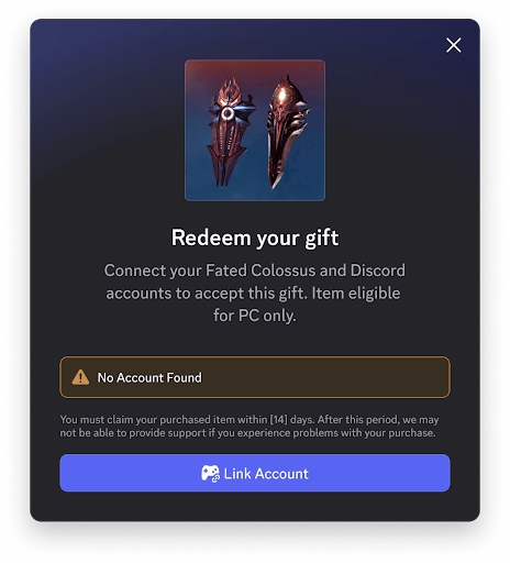 Game Shop entry points for account linking