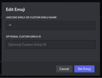 Set a unicode emoji