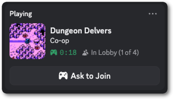 Rich Presence with invites enabled showing the join button