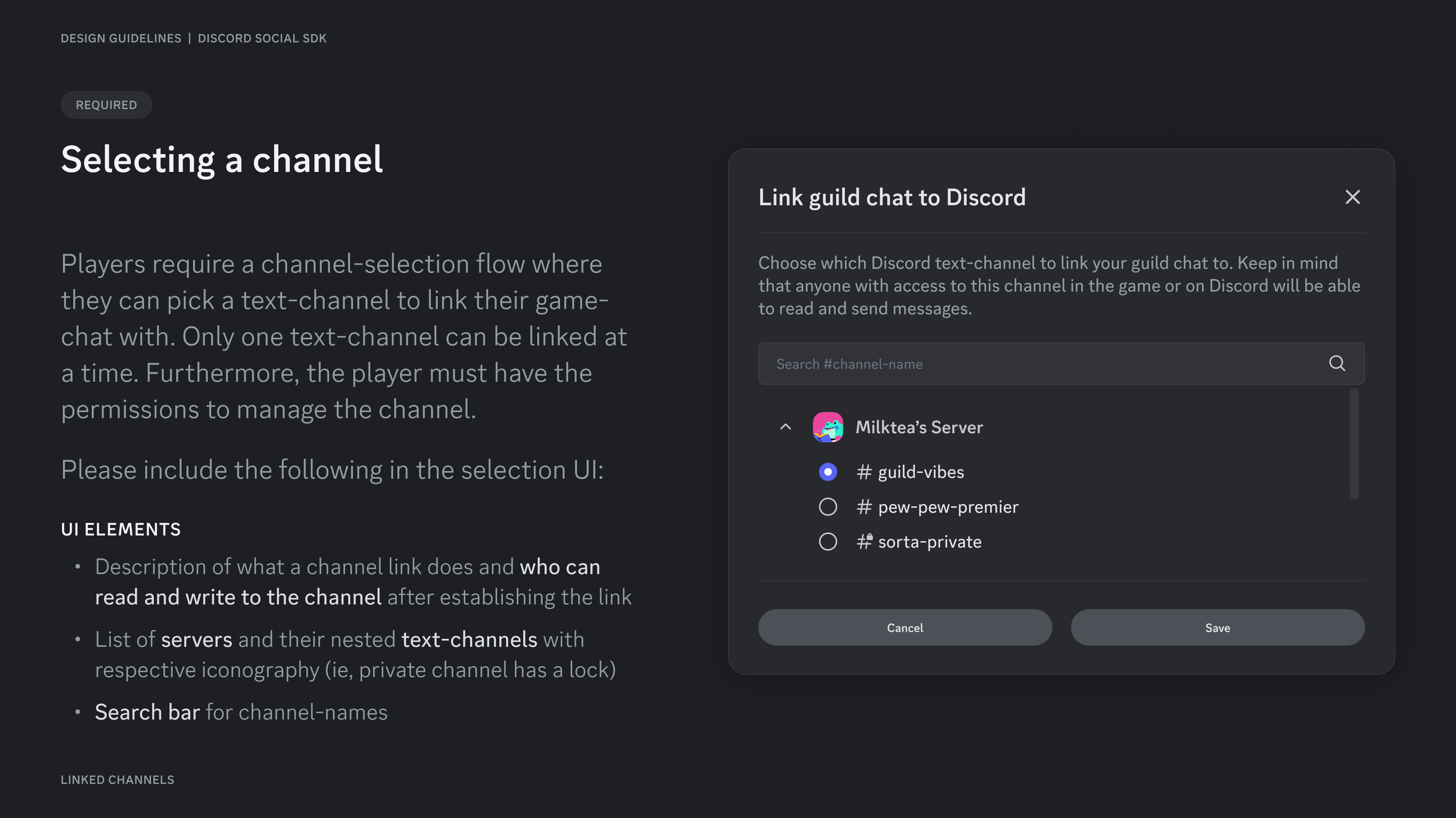 Selecting a channel