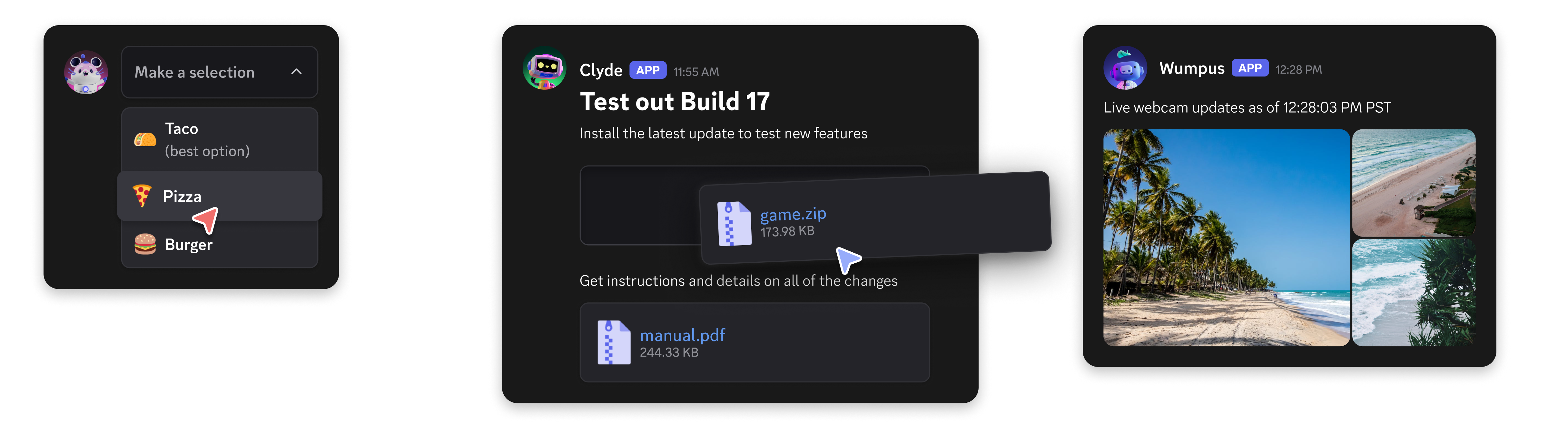 Image showing examples of components UI
