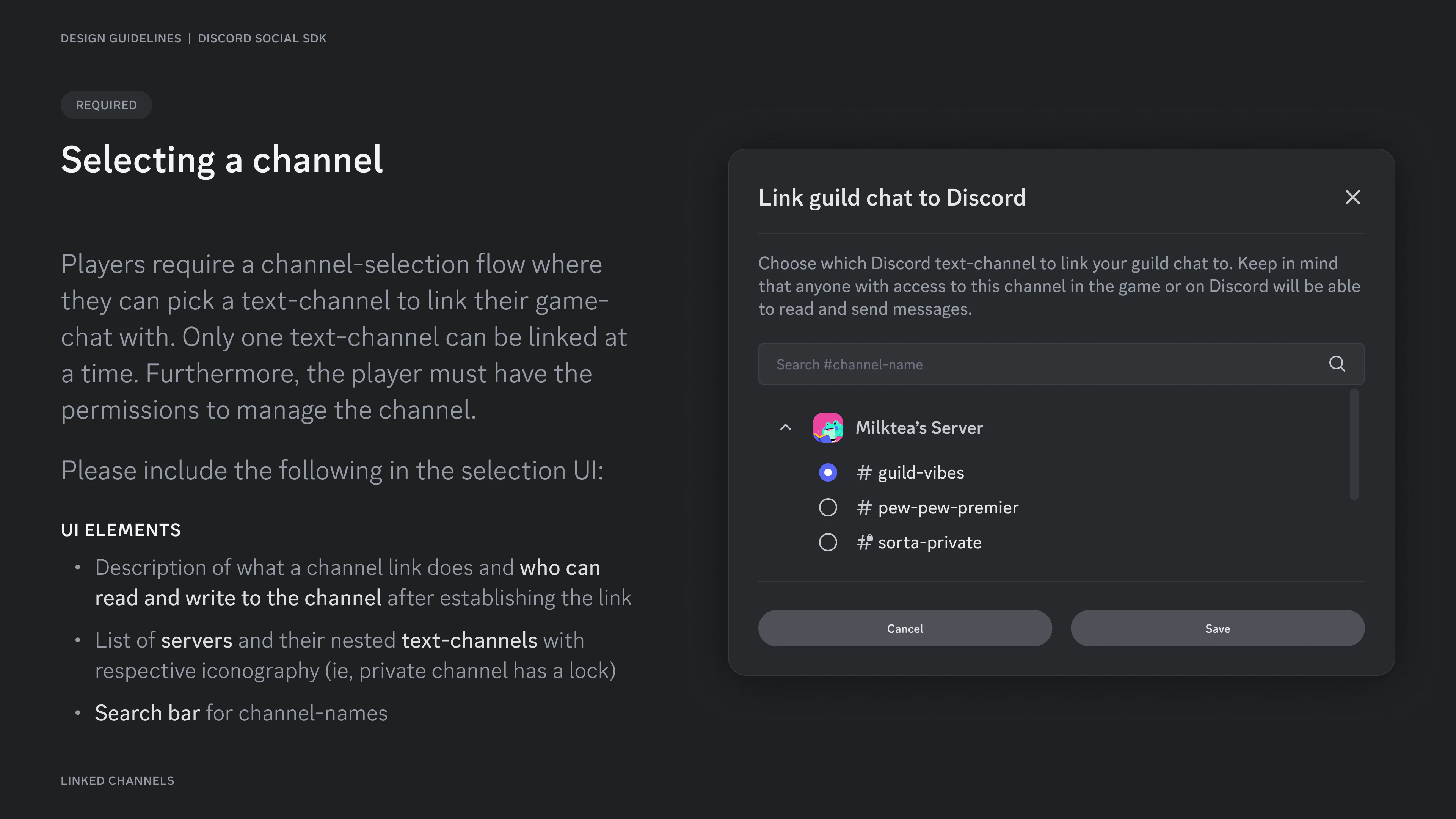 Selecting a channel
