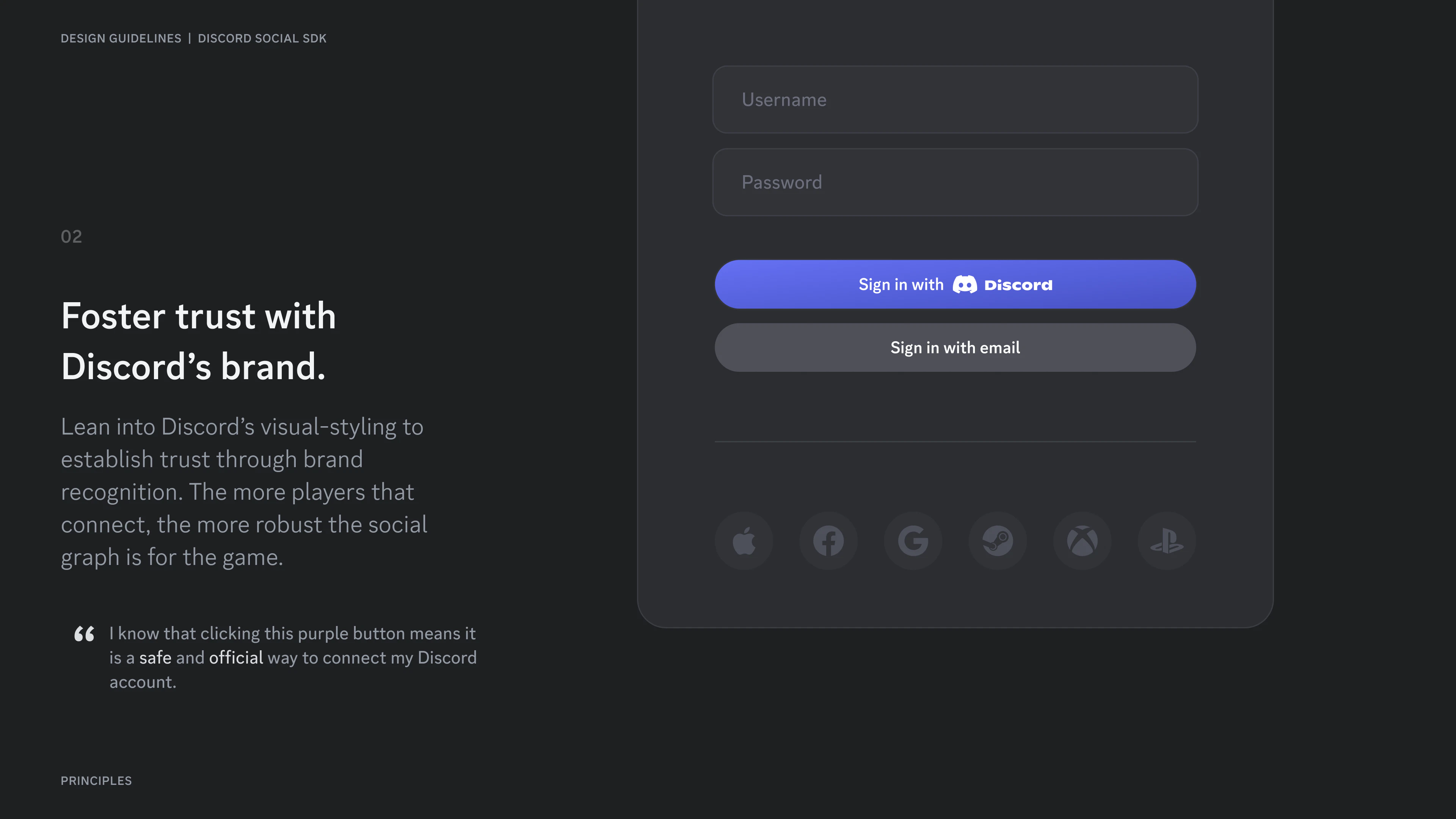 Foster trust with Discord's brand