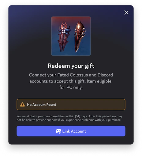 Game Shop entry points for account linking