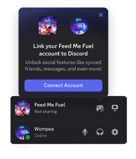 Discord entry points for account linking