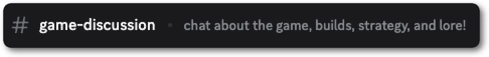A server channel with a topic set