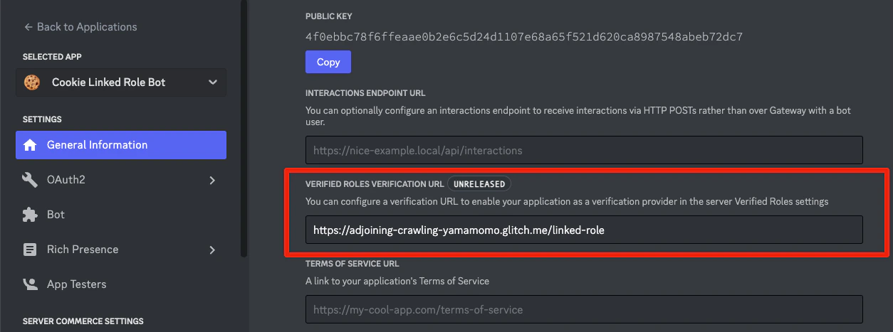Verify endpoint