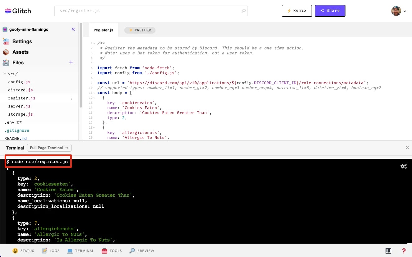 Register Metadata Schema
