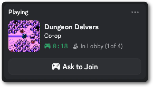 Rich Presence with invites enabled showing the join button