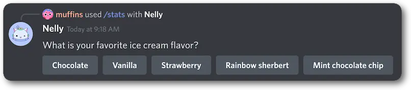 Example showing multiple buttons in a group with equal significance