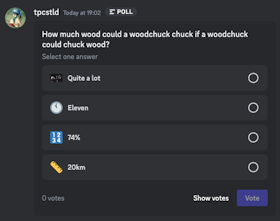 Example message containing a poll