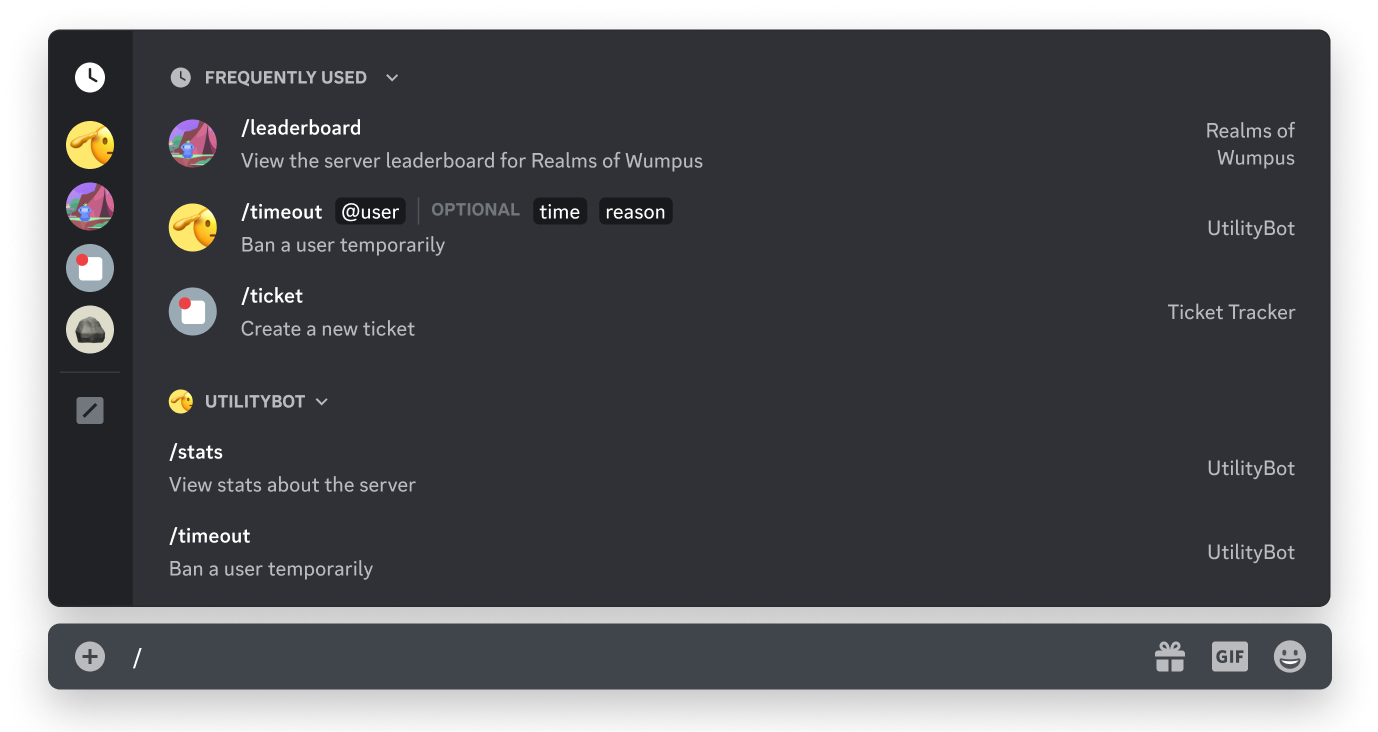 Command launcher in the Desktop client