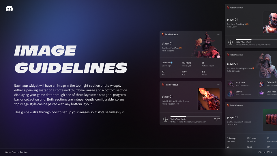 Game Stats Widget Image Guidelines